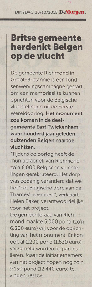 De Morgen, 20 oktober 2015
